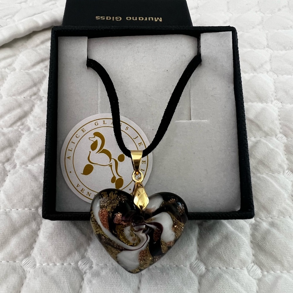 Murano Glass Heart Necklace